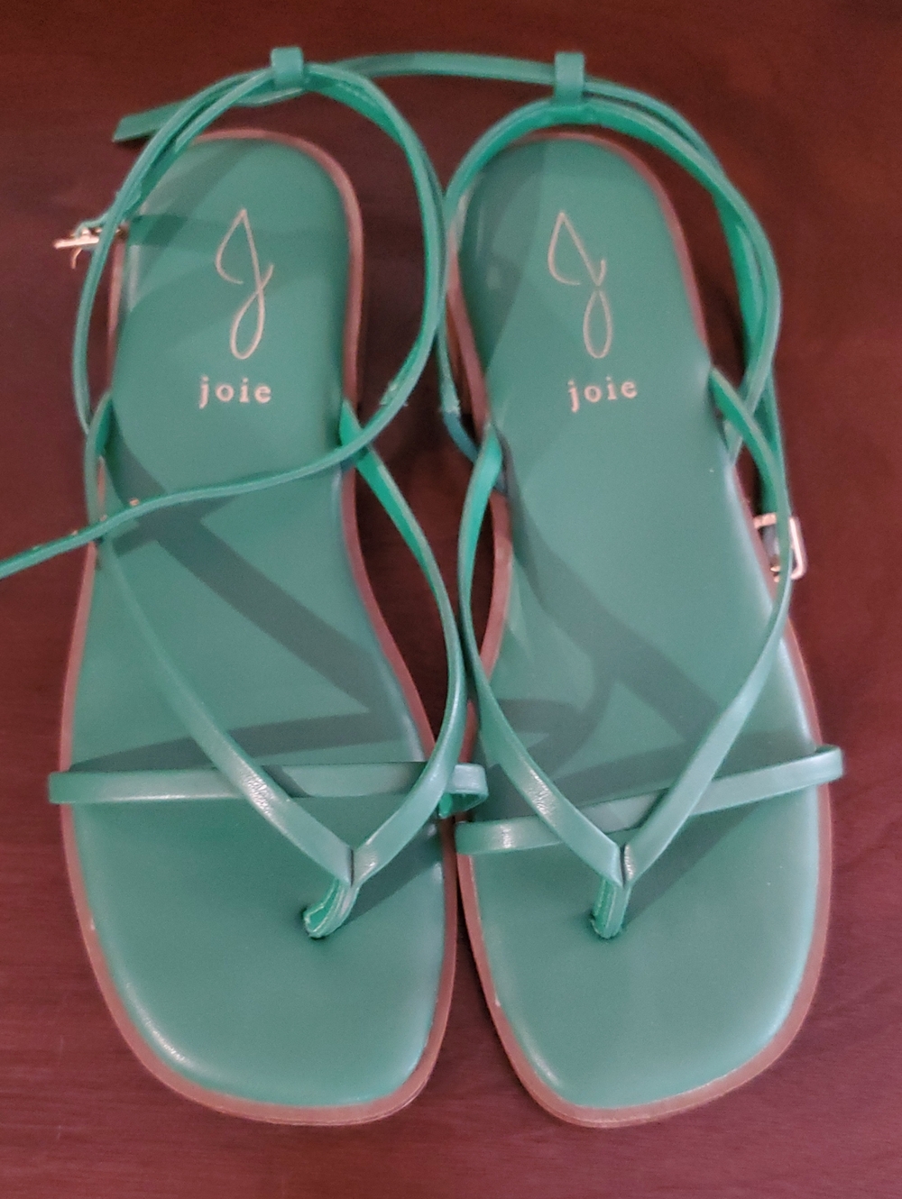 Joie Teal Strappy Flat Sandals
